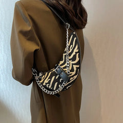 Y2K Jacquard Animal Patterns Shoulder Side Bag for Women