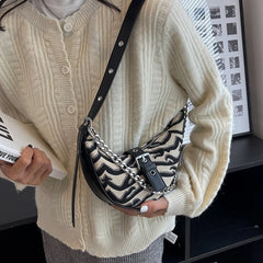 Y2K Jacquard Animal Patterns Shoulder Side Bag for Women