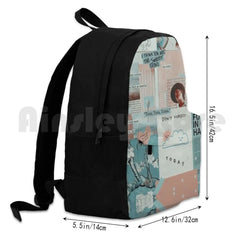 Y2K Light Pink Outdoor Hiking Backpack Waterproof Camping Travel