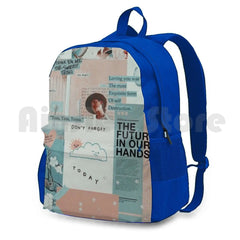 Y2K Light Pink Outdoor Hiking Backpack Waterproof Camping Travel