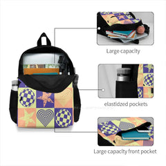 Y2K Style Hearts School Bag Big Capacity Backpack Laptop 15 Inch