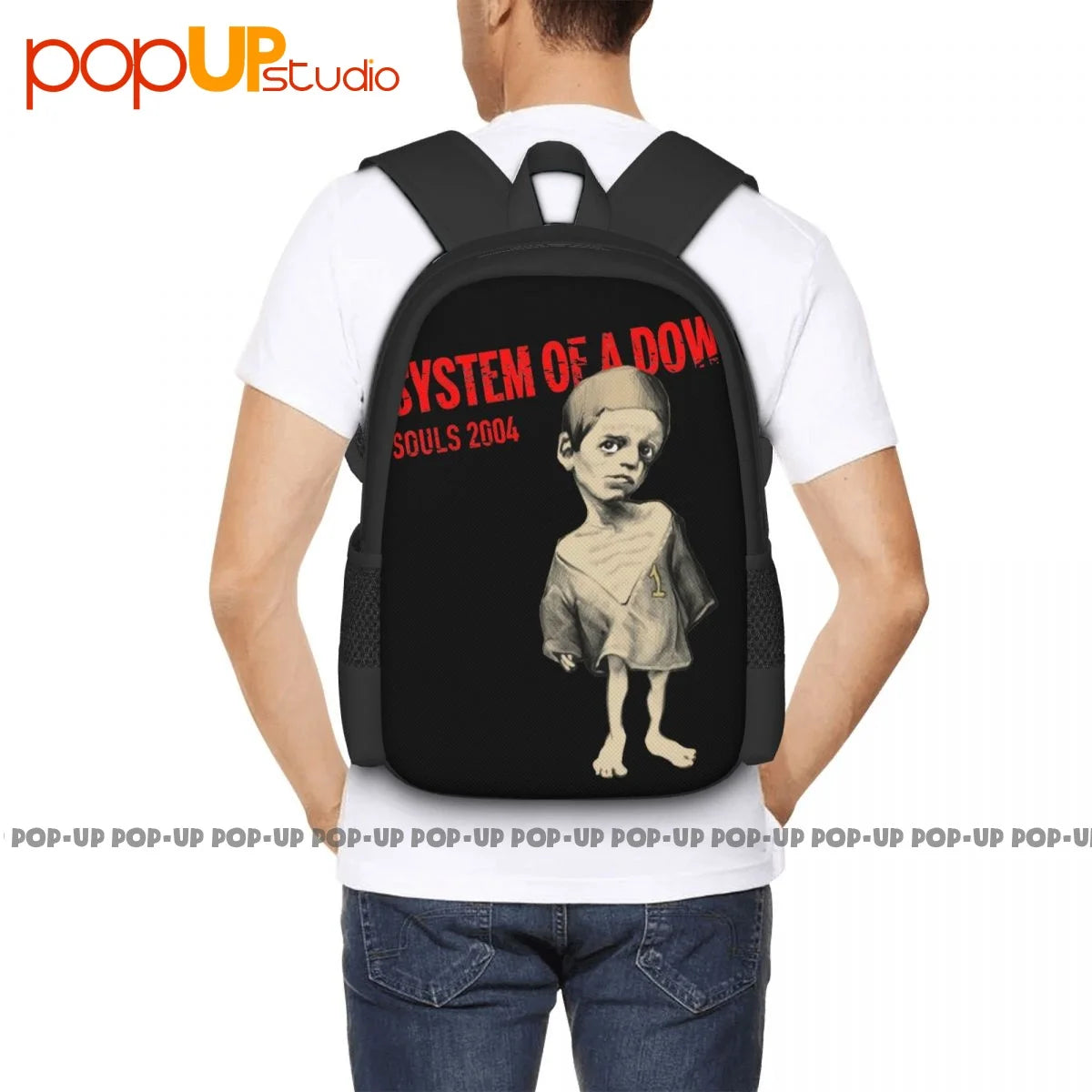 Y2K System Of A Down Souls 2004 Large Capacity Gym Tote Bag