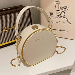 Y2k Chain Tote Box Bag - PU Leather Women Handbag