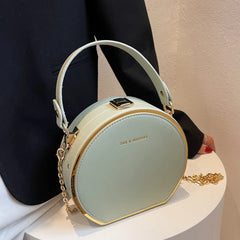 Y2k Chain Tote Box Bag - PU Leather Women Handbag
