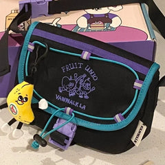 Y2k Girl Vintage Embroidery Shoulder Bags Women Harajuku Street Style