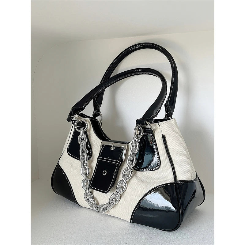 Y2k Tote Purse Handbags Vintage Sweet Girls Canvas Underarm Bag