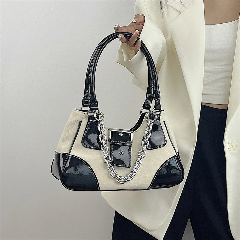 Y2k Tote Purse Handbags Vintage Sweet Girls Canvas Underarm Bag
