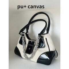 Y2k Tote Purse Handbags Vintage Sweet Girls Canvas Underarm Bag