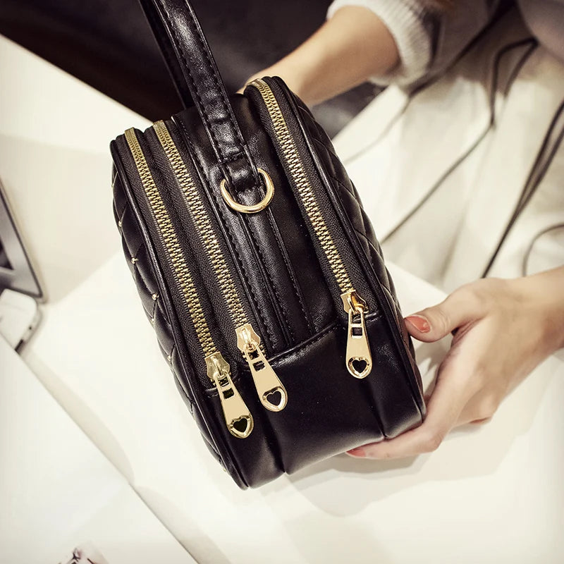 Women's Diamond Lattice Satchel Crossbody Bag
