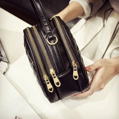Women's Diamond Lattice Satchel Crossbody Bag