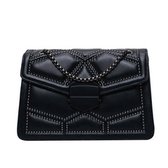 Retro Rivet Small Messenger Bag Winter PU Leather Clutch
