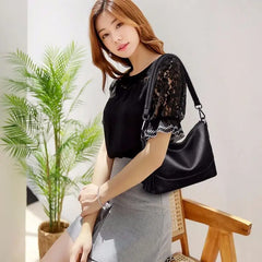 Vintage Soft PU Leather Women Shoulder Bag Tassel Handbags