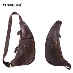 Real Leather Crossbody Shoulder Bag for Men
