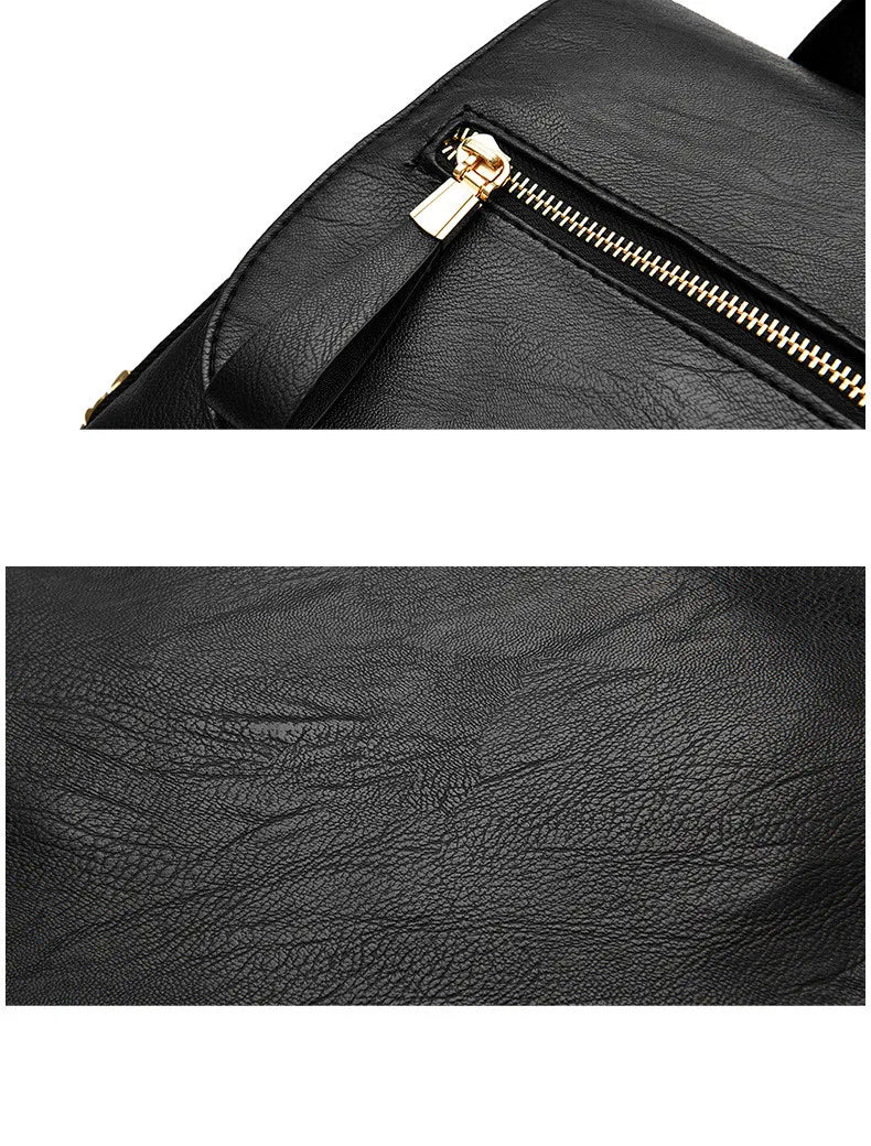 Women Backpack High Youth Leather Backpacks for Teenage Girls Female School
