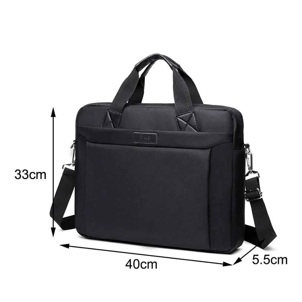 Men's 14 Inch Laptop Briefcase Oxford Crossbody Bag