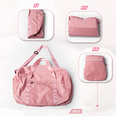 Foldable Women's Sports Travel Bag Waterproof Gym Fitness Shoulder Bag