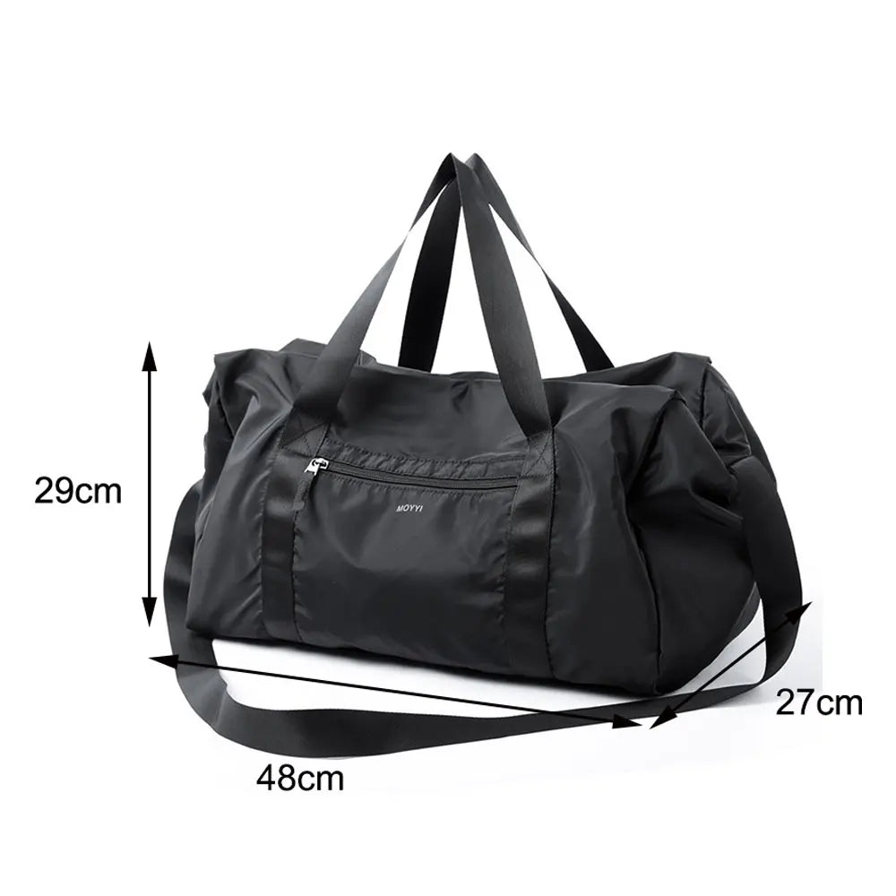 Foldable Women's Sports Travel Bag Waterproof Gym Fitness Shoulder Bag