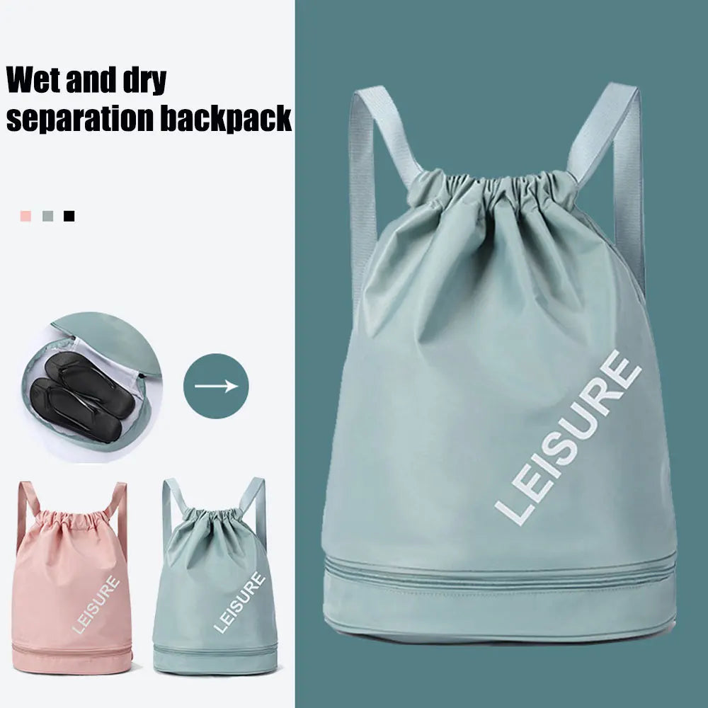 Women's Large Capacity Sports Travel Bag Gym Fitness Swimming Handbag Backpack