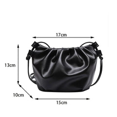 Women Pleated Shoulder Bag Sweet Ladies Casual Handbag Female Clouds Hobo Purse