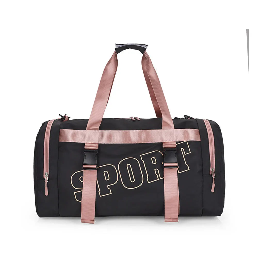 Women's Large Capacity Gym Duffel Bag Waterproof Travel Shoulder Handbag