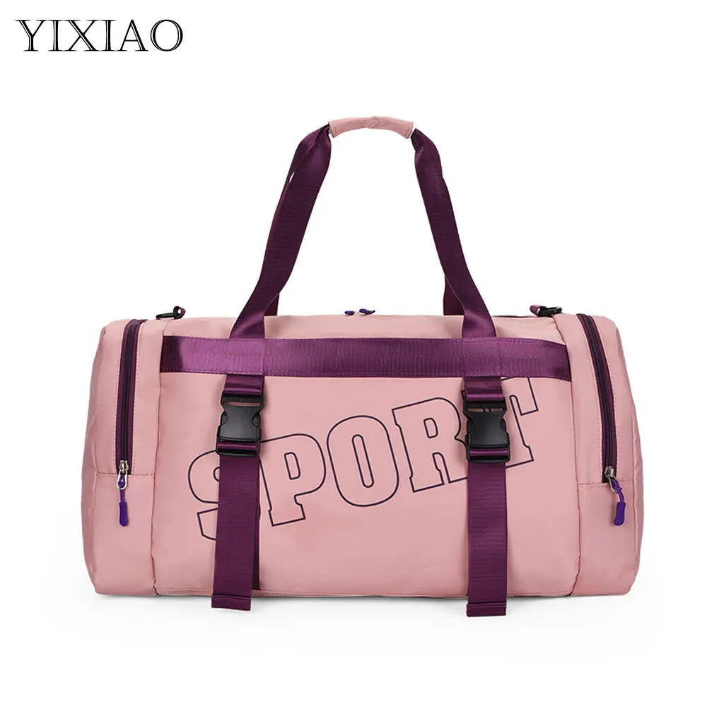 Women's Large Capacity Gym Duffel Bag Waterproof Travel Shoulder Handbag