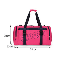 Women's Large Capacity Gym Duffel Bag Waterproof Travel Shoulder Handbag