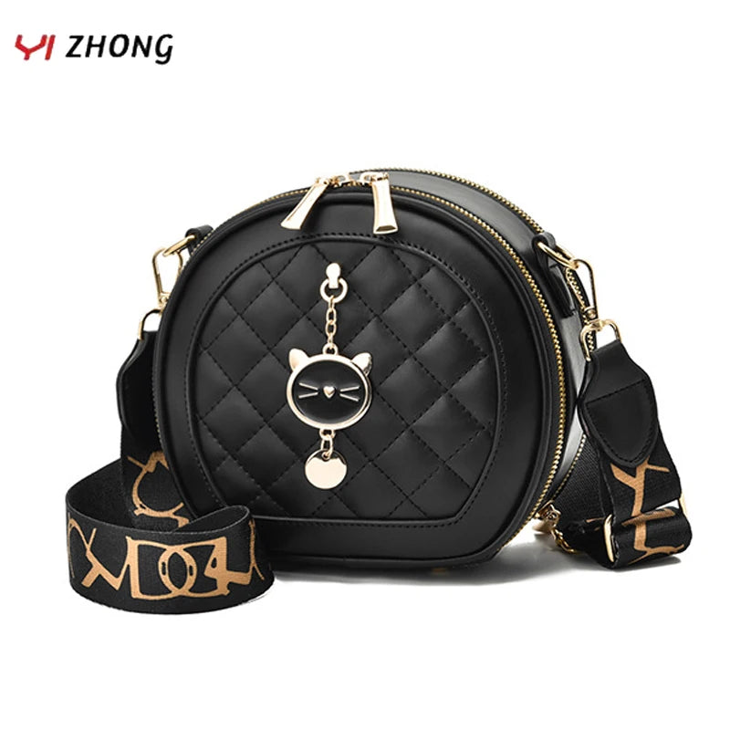 YIZHONG Circular Satchels Women Shoulder Bag Large Capacity Shopper Crossbod