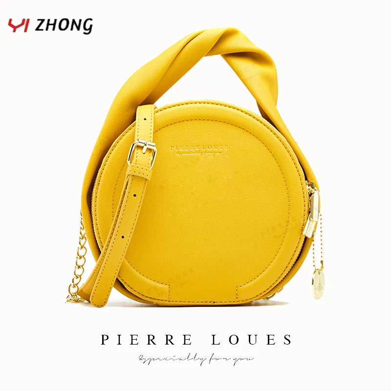 YIZHONG Solid Leather Handbags Women Large Capacity Satchels Female Crossbody Ba