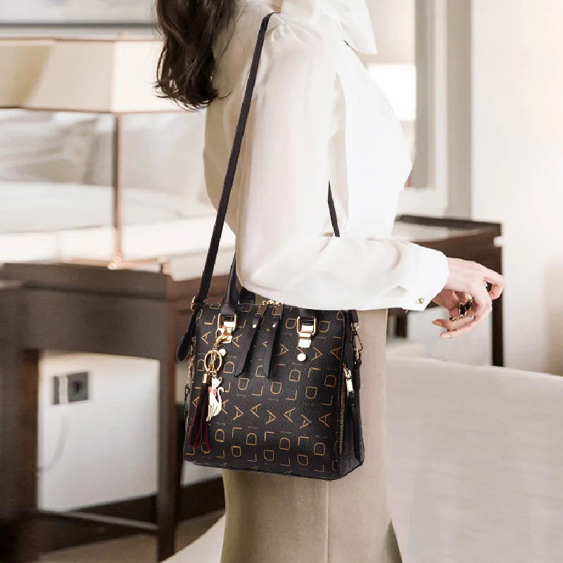YIZHONG Women Shoulder Bag Messenger Bags Large Capacity Leather Purses