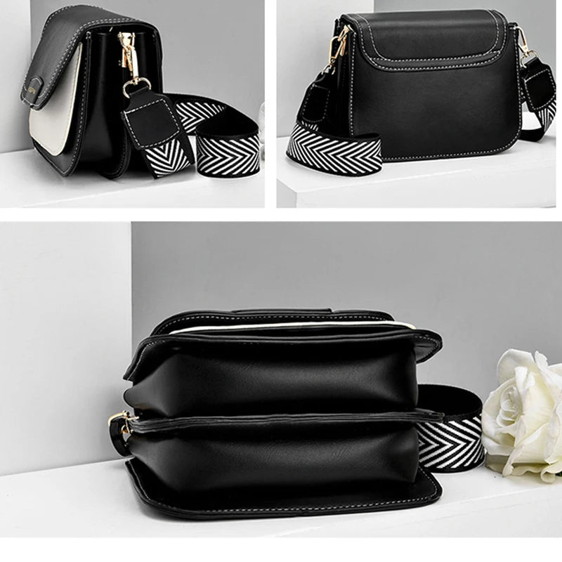YIZHONG Leather Bear Pendant Shoulder Bag Crossbody Bags for Women
