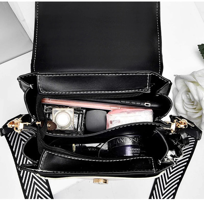 YIZHONG Leather Bear Pendant Shoulder Bag Crossbody Bags for Women