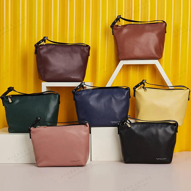 YIZHONG Leather Small Fresh Shoulder Bag Handbags Women Bags Large Capacity