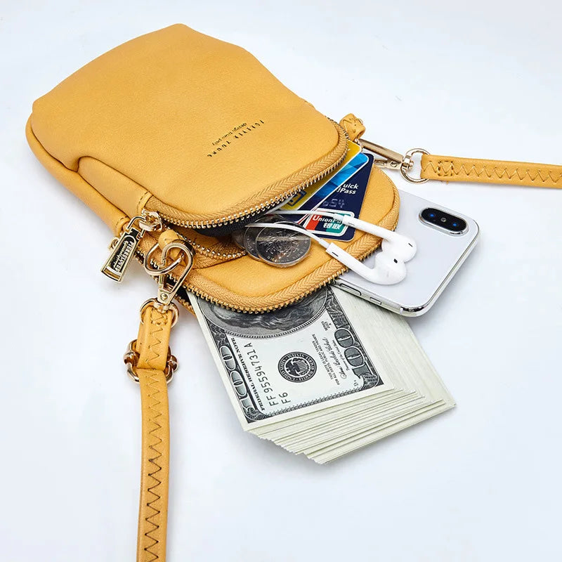 YIZHONG Small Leather Cell Phone Bag Shoulder Bag Chest Bag Crossbody Bags