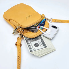 YIZHONG Small Leather Cell Phone Bag Shoulder Bag Chest Bag Crossbody Bags