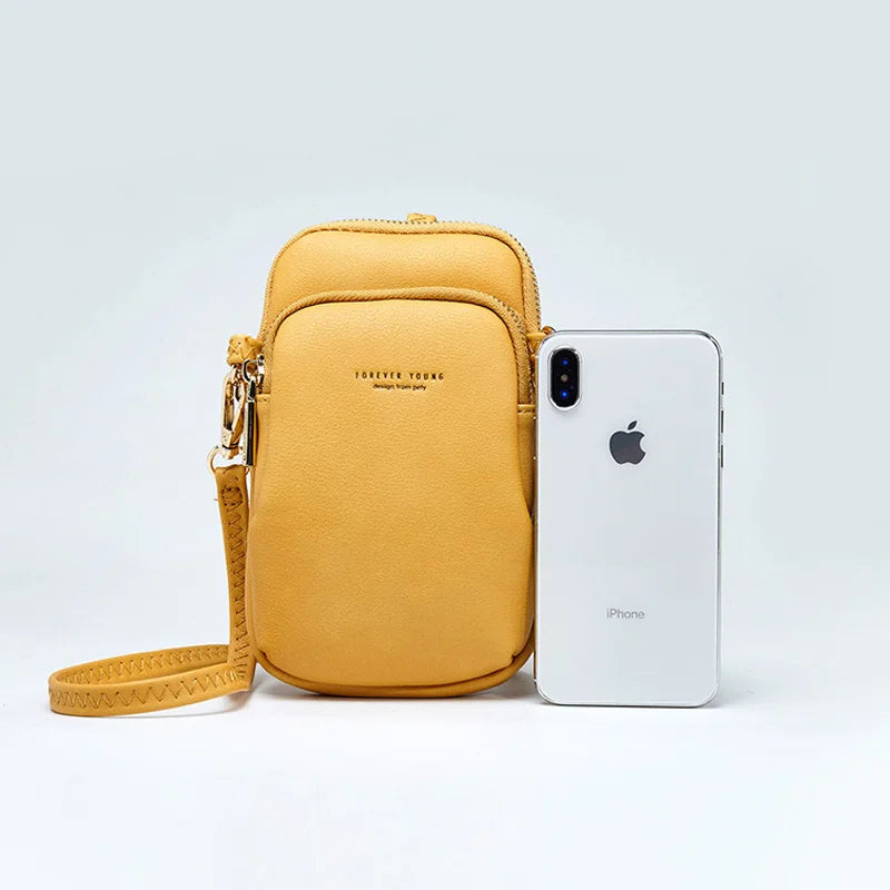YIZHONG Small Leather Cell Phone Bag Shoulder Bag Chest Bag Crossbody Bags