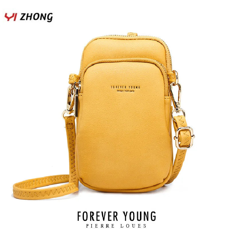 YIZHONG Small Leather Cell Phone Bag Shoulder Bag Chest Bag Crossbody Bags