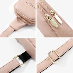 Unisex Leather Fanny Pack Waist Bag Large Capacity Multifunction Chest Bag