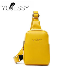 Unisex Leather Fanny Pack Waist Bag Large Capacity Multifunction Chest Bag