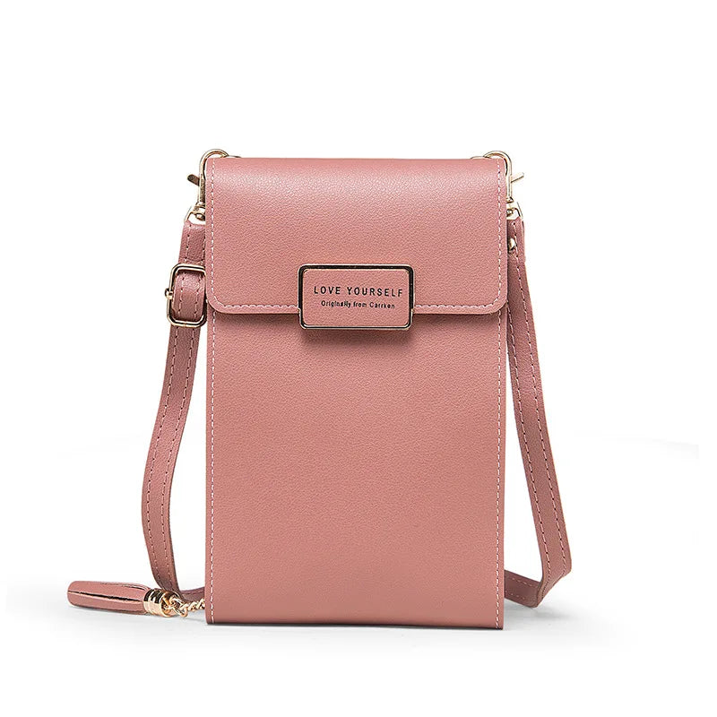 Mini Soft Leather Crossbody Bag for Women with Cell Phone Pocket