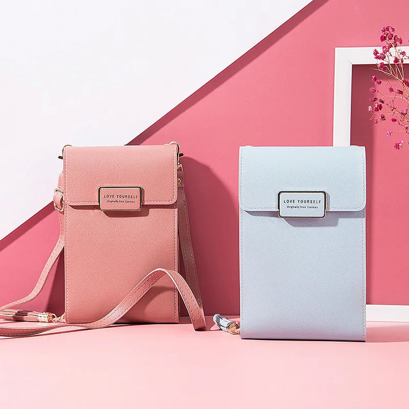 Mini Soft Leather Crossbody Bag for Women with Cell Phone Pocket