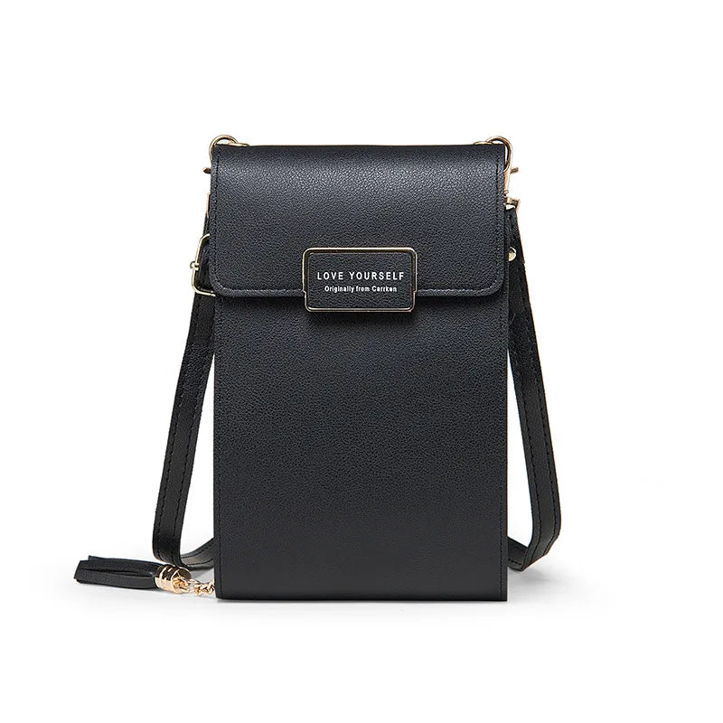 Mini Soft Leather Crossbody Bag for Women with Cell Phone Pocket