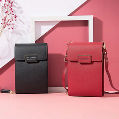 Mini Soft Leather Crossbody Bag for Women with Cell Phone Pocket