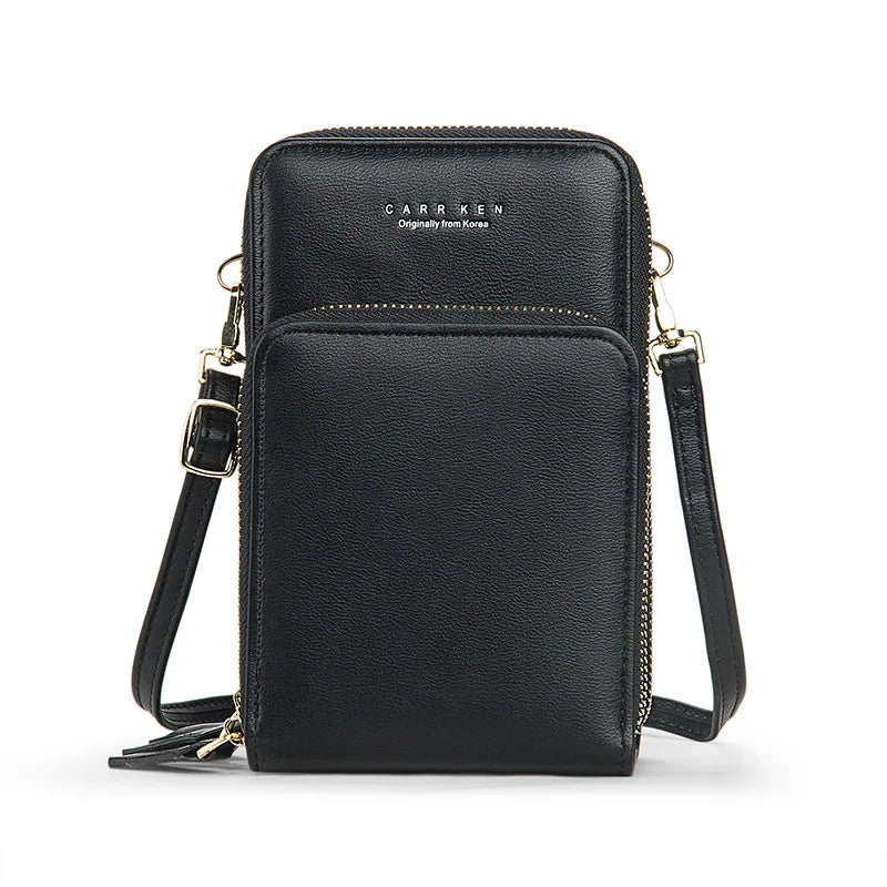 Soft Leather Mini Crossbody Bag for Women, Girl Purse