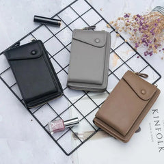 Soft Leather Mini Crossbody Bag Women Phone Pocket Girl Purse Messenger Bag