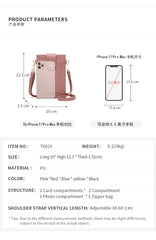 Women Crossbody Bag Pu Leather Ladies Messenger Purse with Cell Phone Pocket