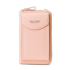 Women Crossbody Bag Phone Pocket Pu Leather Ladies Messenger Purse
