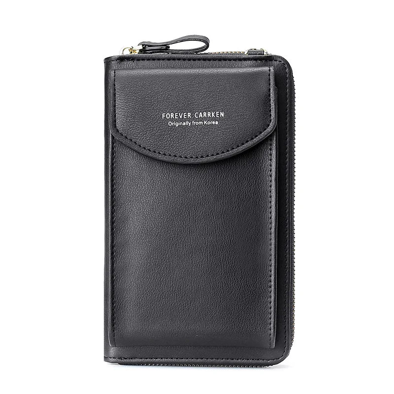 Women Crossbody Bag Phone Pocket Pu Leather Ladies Messenger Purse