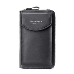 Women Crossbody Bag Phone Pocket Pu Leather Ladies Messenger Purse