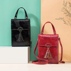 Women Tassel Crossbody Bag Pu Leather Messenger Purse