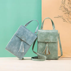 Women Tassel Crossbody Bag Pu Leather Messenger Purse